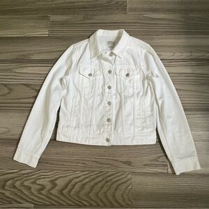 J. Crew White Classic Jean/ Denim Jacket Size Small Style G0397